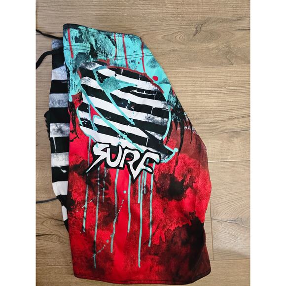 Hobie All Over Print Graphic Board Shorts Surf Sand Beach Swim Trunks EUC 36 - Picture 7 of 8